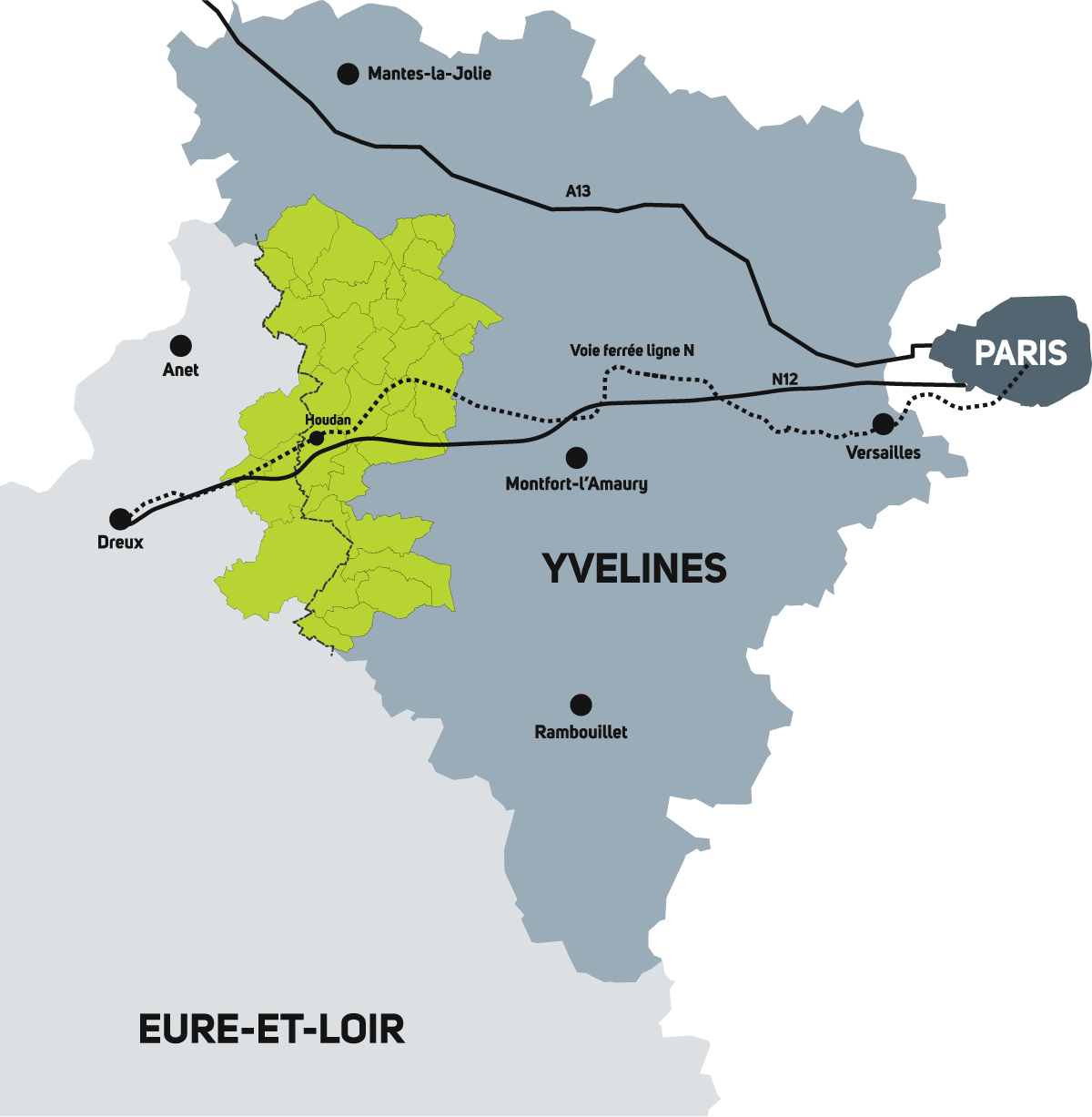 Carte Pays Houdanais