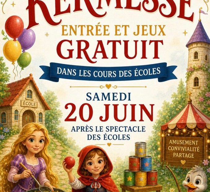 Affiche de la kermesse des écoles