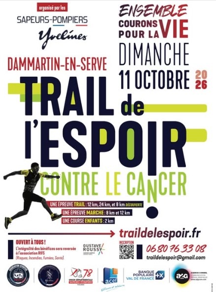 Affiche du trail de l'espoir par les sapeurs-pompiers