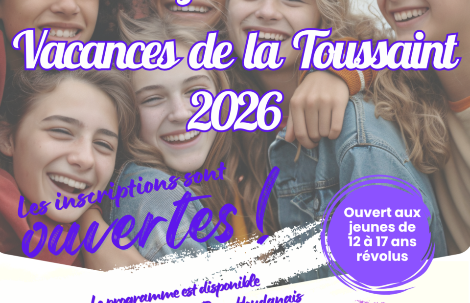 Affiche présentant les activite jeunes de la CCPH pour la Toussaint 2026